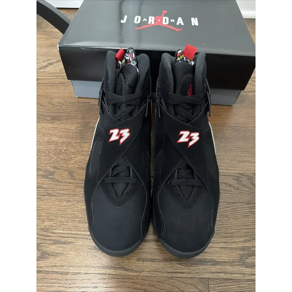 Nike Air Jordan 8 Retro Shoes Size 12 Black - New Damaged Box